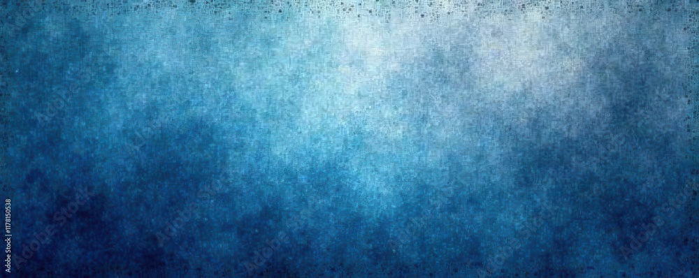 Fototapeta premium Blue-gray gradient with grainy noise, banner design , blue, texture