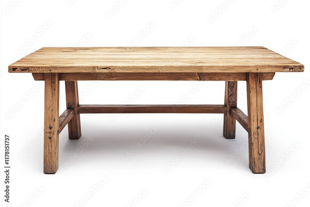 Attractive wooden table in a kitchen setting Attractive wooden table in a kitchen setting