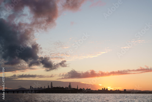 Epic clouds at sunset photo