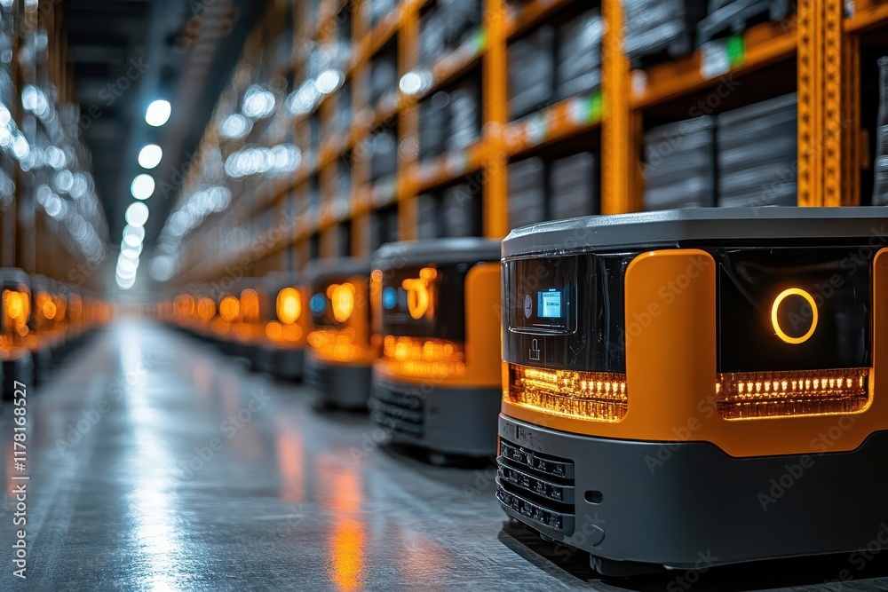highly automated warehouse teeming with robots efficiently sorting and packing orders showcasing advanced technology and innovation in supply chain management highly automated warehouse teeming with robots efficiently sorting and packing orders showcasing advanced technology and innovation in supply chain management