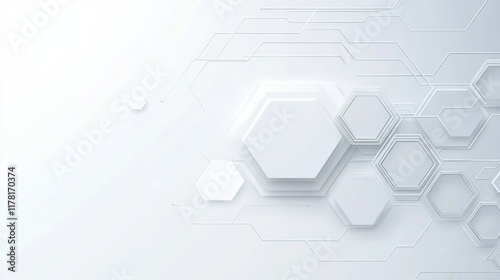 Fototapeta Naklejka Na Ścianę i Meble -  White three-dimensional geometric background