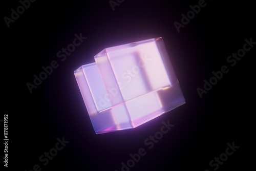 Abstract Iridescent Glass Blocks photo