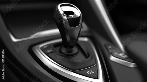 Experience smooth driving with a sleek automatic transmission gearshift stick designed for modern car interiors. Comfort meets style.