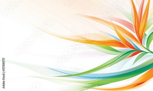 Abstract floral design on white background, ideal for backgrounds or prints.