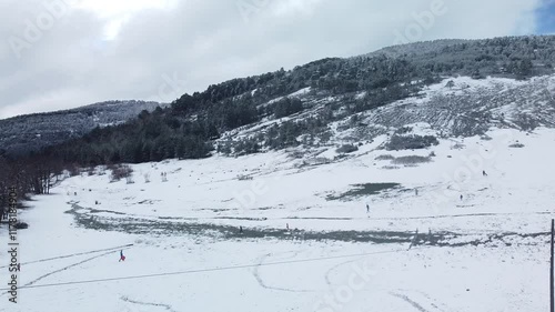 Montañas nevadas, Bronchales, España photo