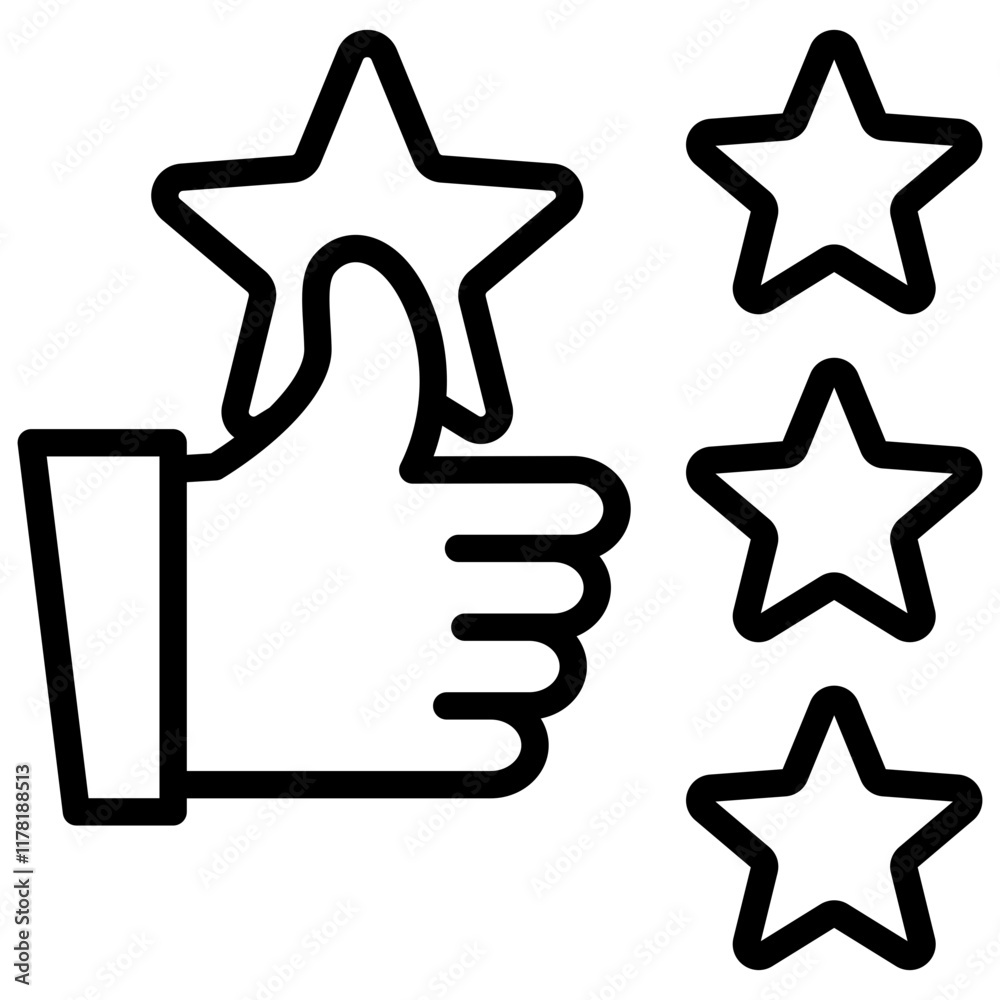 Customer Assessment Symple Concept  Line Icon