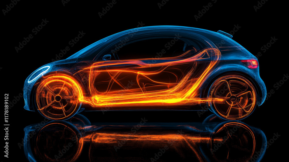 Concept car with black background Concept car with black background