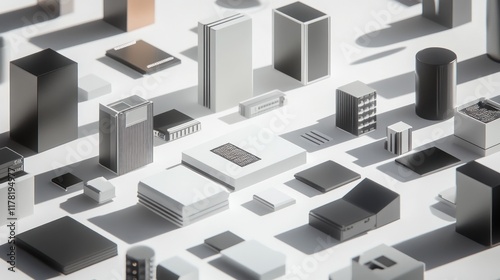 Wallpaper Mural Multiple capacitors and microchips on a clean white desk with shadows  Torontodigital.ca