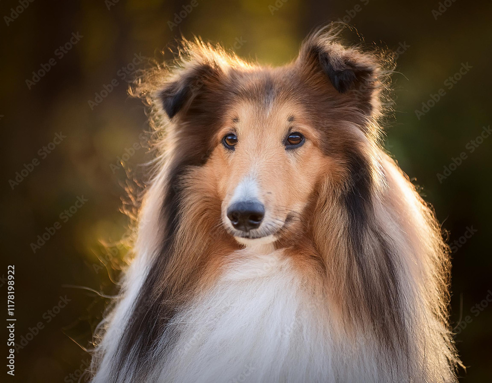 beautiful portrait from long hair rough collie beautiful portrait from long hair rough collie