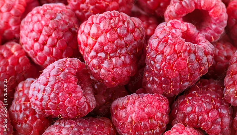 Raspberry berries close up pattern Raspberry berries close up pattern