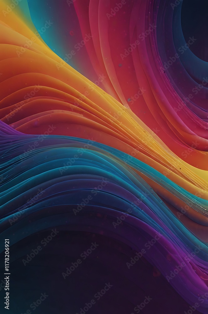 Fototapeta premium Abstract Colorful Swirling Waves Design