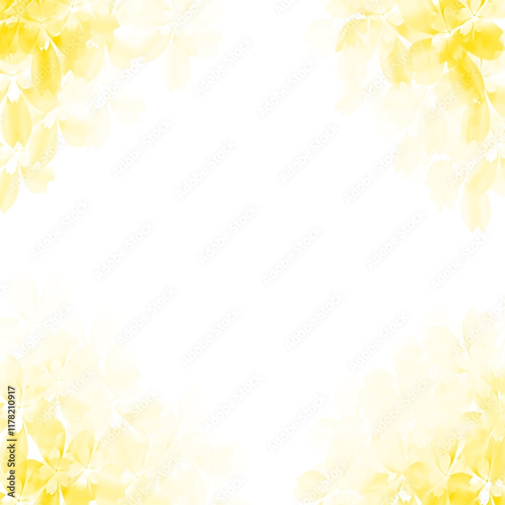 Yellow flower frame on a white background. Yellow flower frame on a white background.
