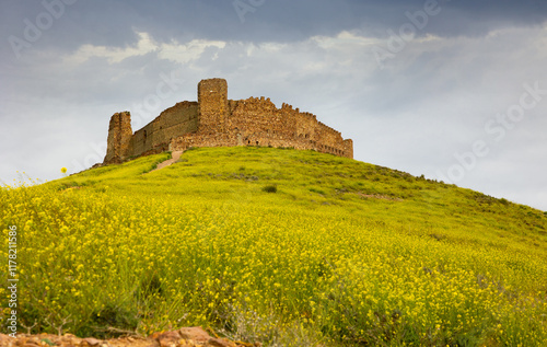 Remains of Castillo Almonacid de Toledo. Ruins of old Spanish castle. photo