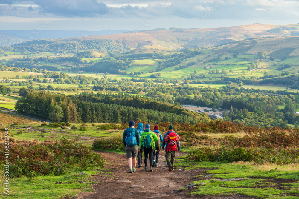 Derwent Edge Walk in Peak District. England