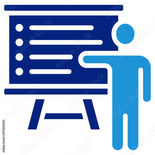 Projection Screen Icon Element For Design