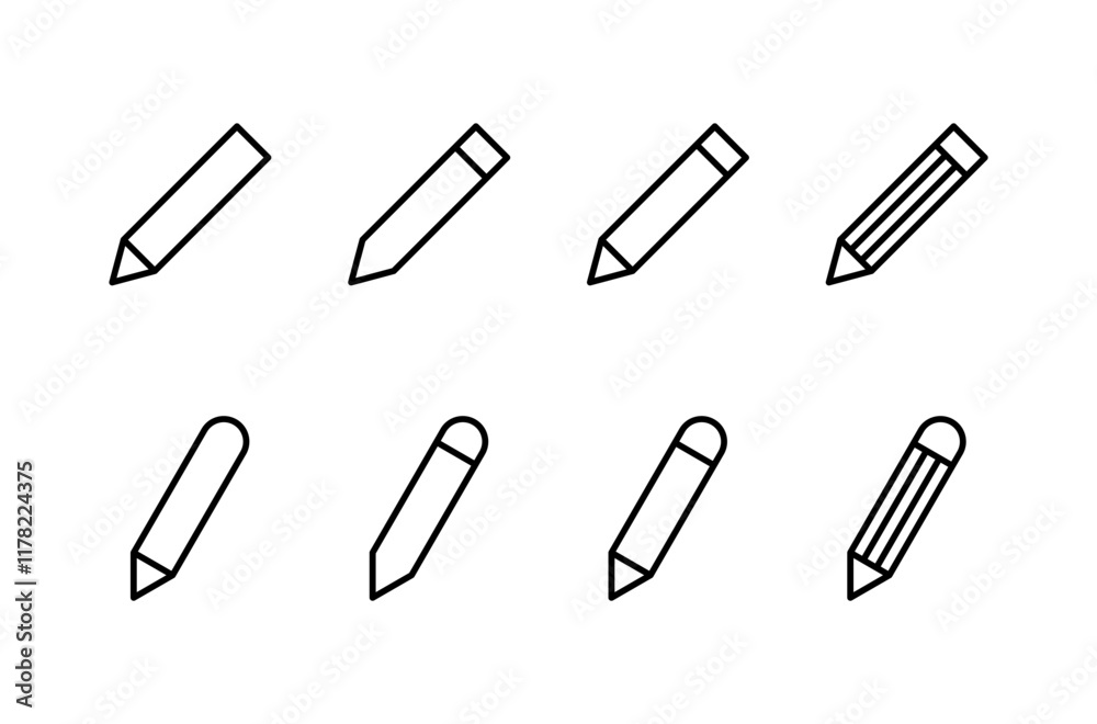 Pencil icon vector isolated on white background. Pencil vector icon Pencil icon vector isolated on white background. Pencil vector icon