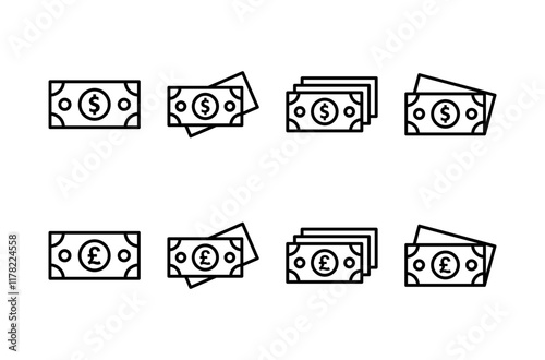 Money icon vector isolated on white background. Money vector icon. Dollar icon