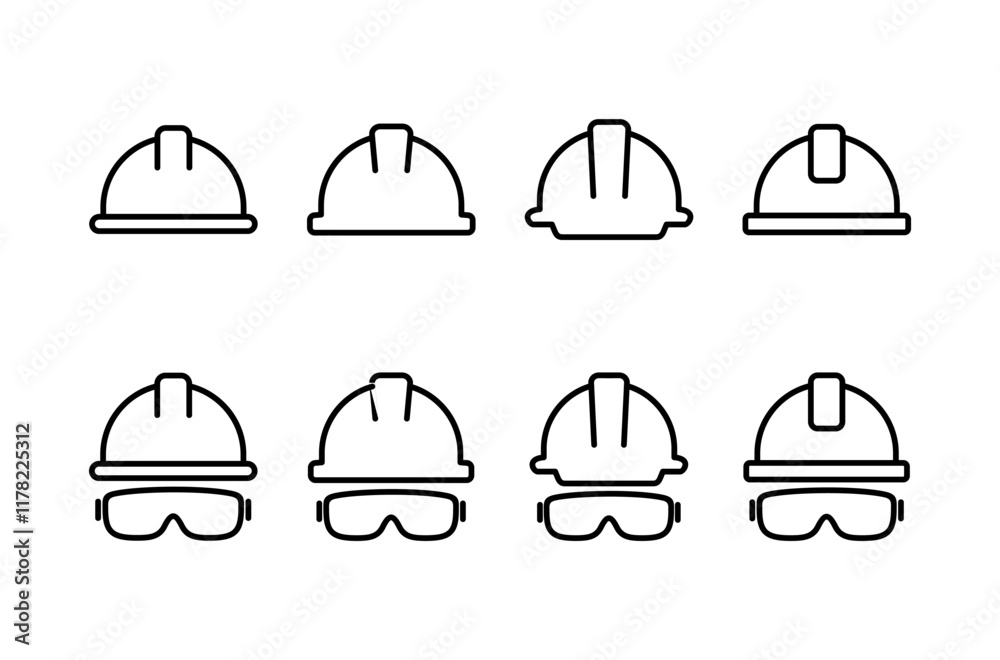 Helmet icon vector isolated on white background. Motorcycle helmets. Racing helmet. construction helmet icon. Safety helmet Helmet icon vector isolated on white background. Motorcycle helmets. Racing helmet. construction helmet icon. Safety helmet