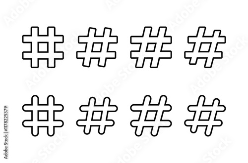 Hashtag icon vector isolated on white background. hashtag vector icon