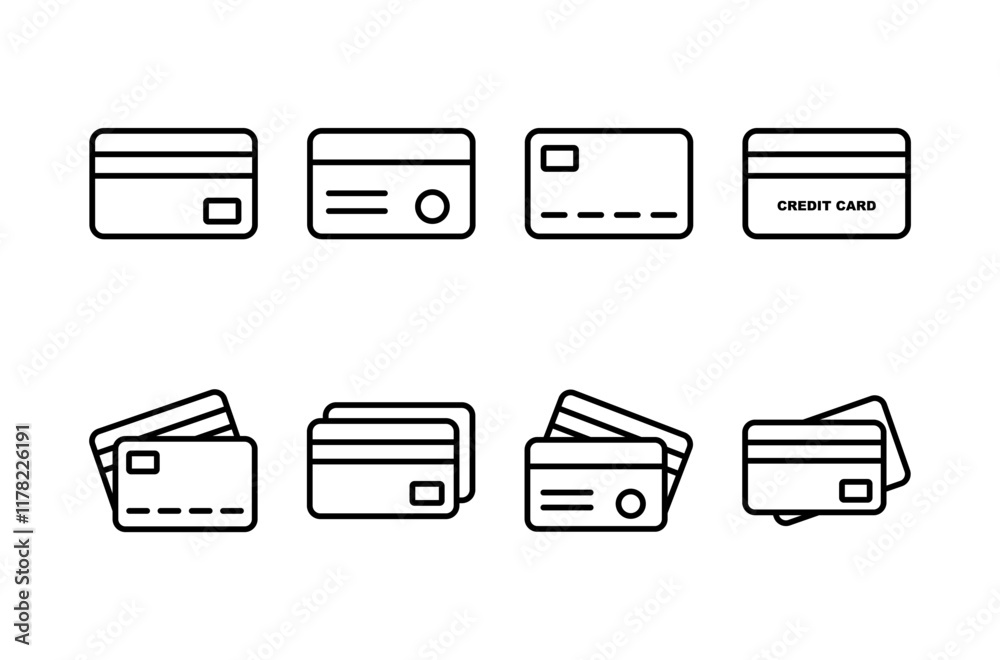 Credit card icon vector isolated on white background. Credit card payment icon vector Credit card icon vector isolated on white background. Credit card payment icon vector