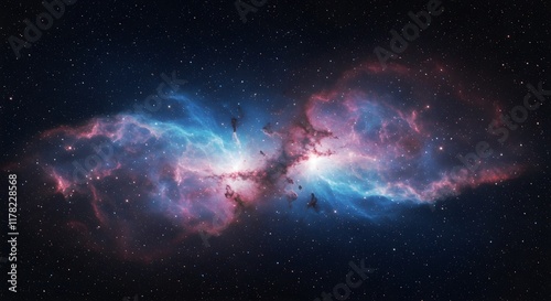 breathtaking view of deep space with nebulae, colors and dust, gase clouds, space wallpaper