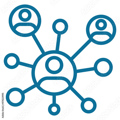 Networking Icon Element For Design