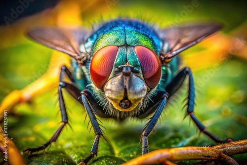 Close Up Fly Macro Photography: Insect Detail, Nature Texture, Wildlife Photography photo