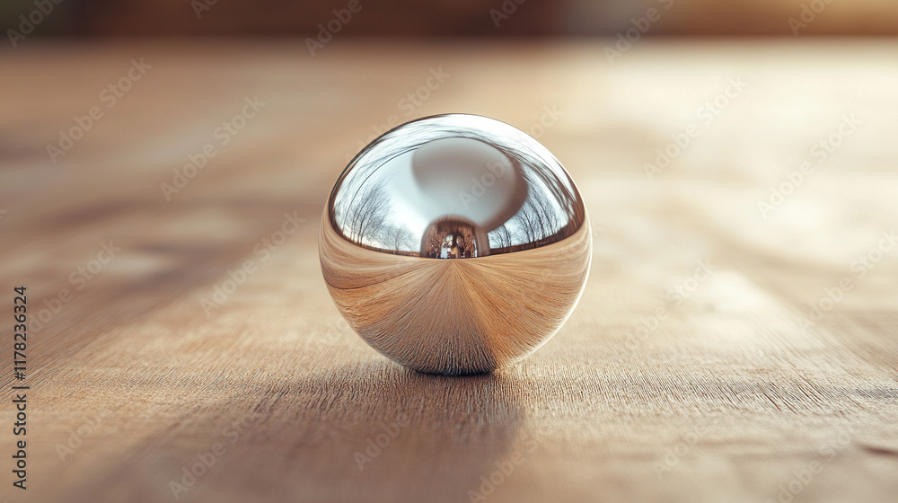 A small metallic shiny sphere gleams with captivating light creating a mesmerizing abstract and futuristic technological background with blurred caption space on the side
A small metallic shiny sphere gleams with captivating light creating a mesmerizing abstract and futuristic technological background with blurred caption space on the side