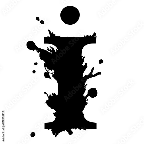 Silhouette of the letter I logo