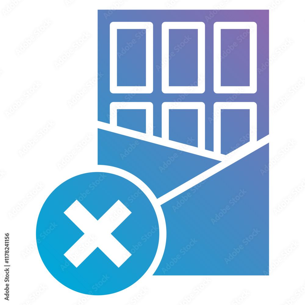 Obraz premium No Chocolate Icon