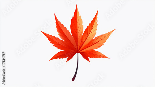 紅葉したモミジのイラスト