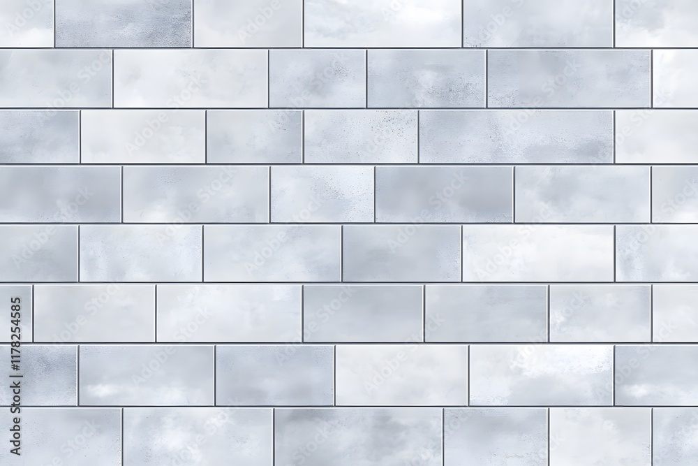 Fototapeta premium Seamless Light Gray Tile Pattern