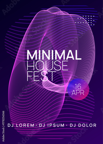 Sound Background. Festival Cover. Blue Discotheque Event. Nightclub Beat Illustration. Violet Dj Magazine. Night Club Design. Music Concert Template. Green Sound Background