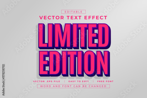 Limited Edition Vector Editable Text Effect
