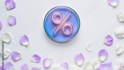 Luz de porcentaje para rebajas web logotipo para web campañas de marketing de rebajas