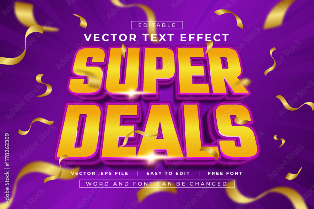 Super Deals 3D Editable Text Effect Super Deals 3D Editable Text Effect