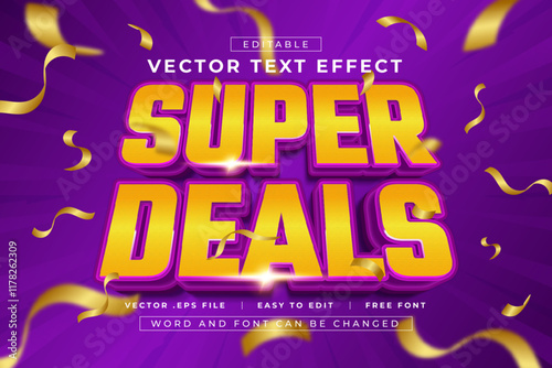 Super Deals 3D Editable Text Effect