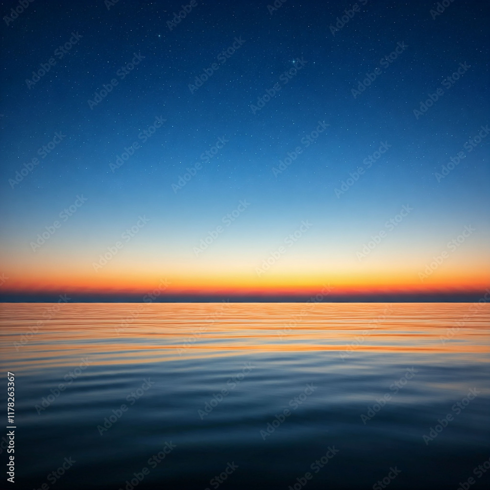 Sunset over the ocean with reflections Sunset over the ocean with reflections