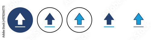 Free Download Upload icon vector. load data symbol - GFXLoad