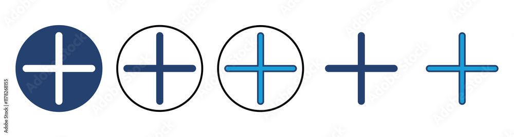 Obraz premium Plus Icon vector. Add plus icon