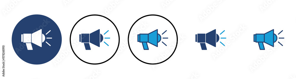 Megaphone icon vector. Loudspeaker icon vector. Megaphone icon vector. Loudspeaker icon vector.