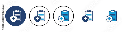 Medical insurance icon vector. health insurance icon