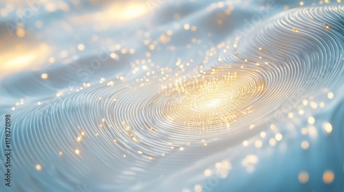 Abstract swirling light and particle design.