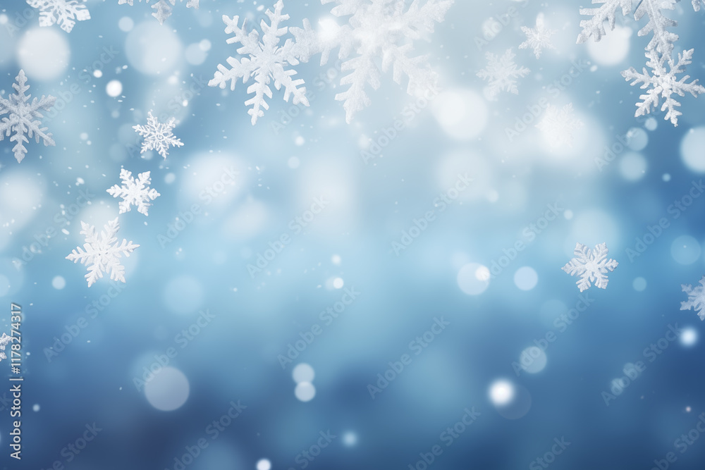 a winter-themed background with falling snowflakes and bokeh lights. the soft blue and white tones create a festive, seasonal atmosphere, evoking winter, holidays, and cold weather. a winter-themed background with falling snowflakes and bokeh lights. the soft blue and white tones create a festive, seasonal atmosphere, evoking winter, holidays, and cold weather.