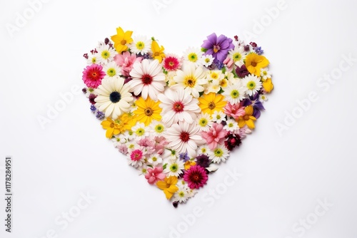 The heart is made of flowers