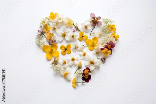 The heart is made of flowers