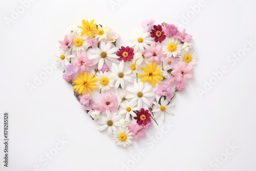 The heart is made of flowers