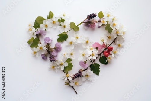 The heart is made of flowers