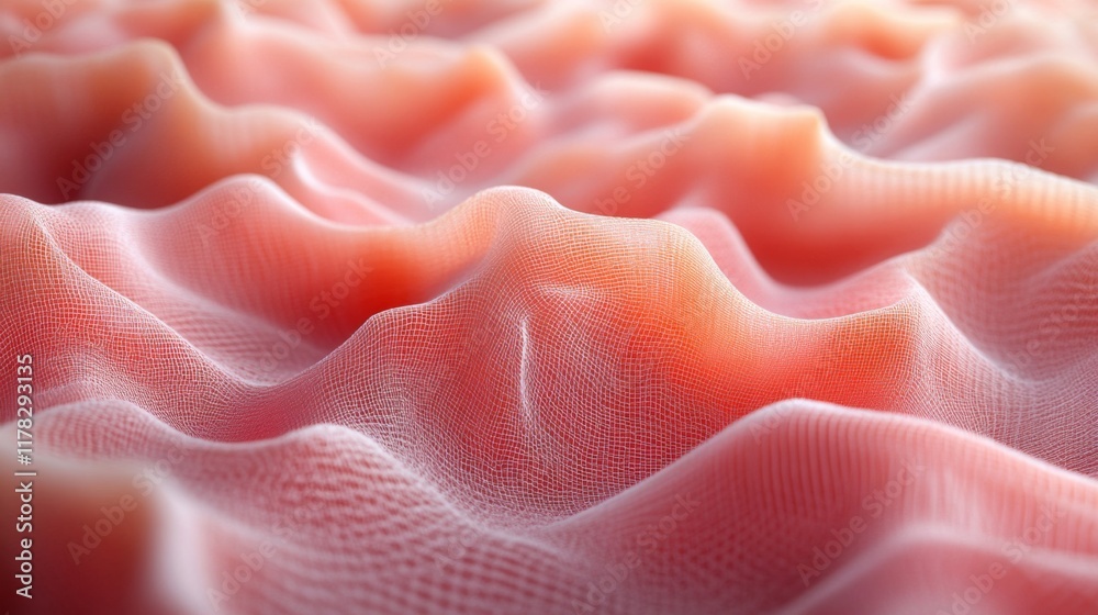 Abstract Coral Pink Fabric Wave Texture Abstract Coral Pink Fabric Wave Texture