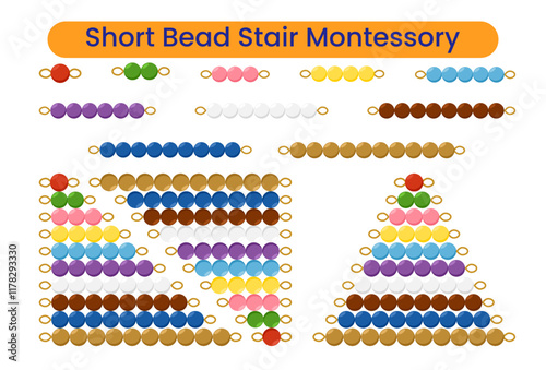 Montessori Bead Stair for Counting and Numbers Education